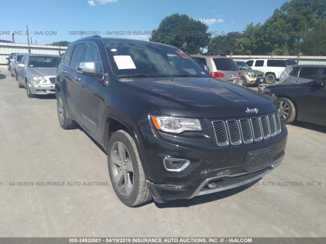 1C4RJFCG4FC846722 - 2015 JEEP GRAND CHEROKEE OVERLAND BLACK photo 1