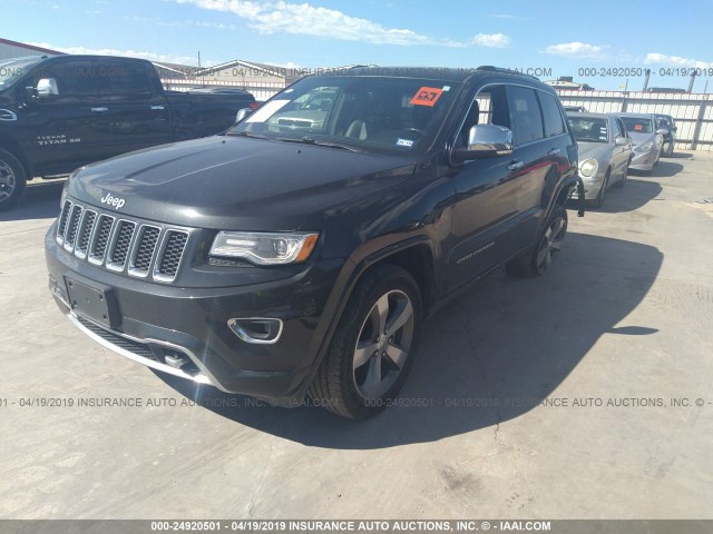 1C4RJFCG4FC846722 - 2015 JEEP GRAND CHEROKEE OVERLAND BLACK photo 2