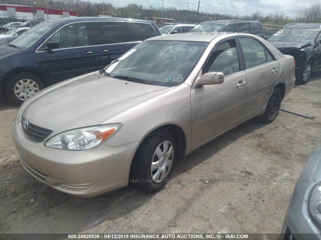 4T1BE32K53U174360 - 2003 TOYOTA CAMRY LE/XLE/SE BEIGE photo 2