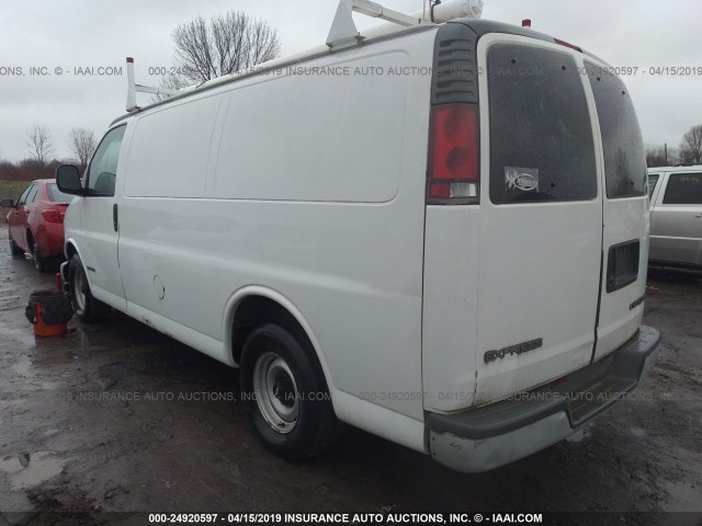 1GCEG15W6Y1117950 - 2000 CHEVROLET EXPRESS G1500  WHITE photo 3