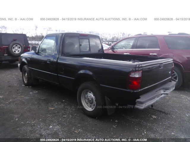 1FTYR10D11PB76646 - 2001 FORD RANGER BLACK photo 3