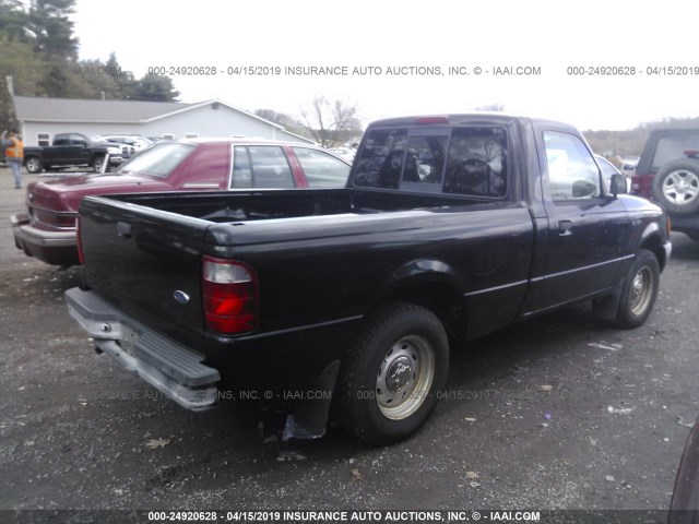 1FTYR10D11PB76646 - 2001 FORD RANGER BLACK photo 4