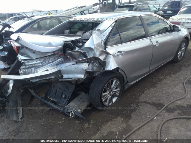 4T1BF1FK3GU215750 - 2016 TOYOTA CAMRY LE/XLE/SE/XSE SILVER photo 4
