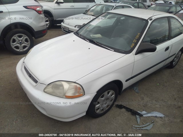 1HGEJ6223WL116709 - 1998 HONDA CIVIC DX WHITE photo 2