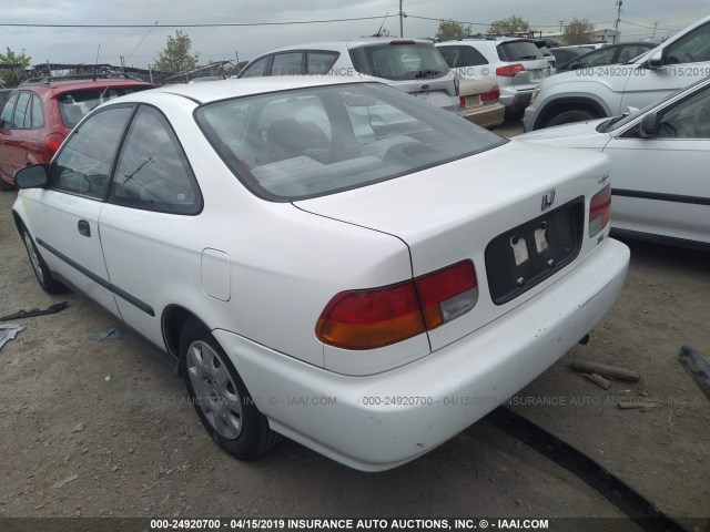 1HGEJ6223WL116709 - 1998 HONDA CIVIC DX WHITE photo 3