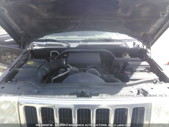1J8HG58N26C246883 - 2006 JEEP COMMANDER LIMITED GRAY photo 10