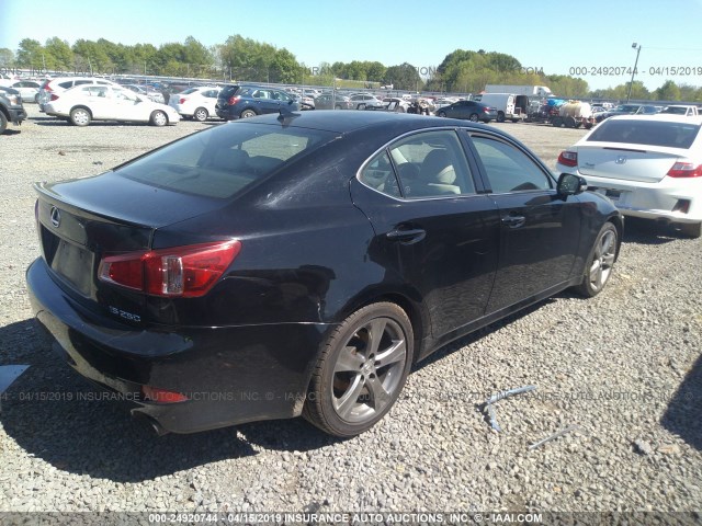 JTHBF5C29B5143261 - 2011 LEXUS IS 250 BLACK photo 4