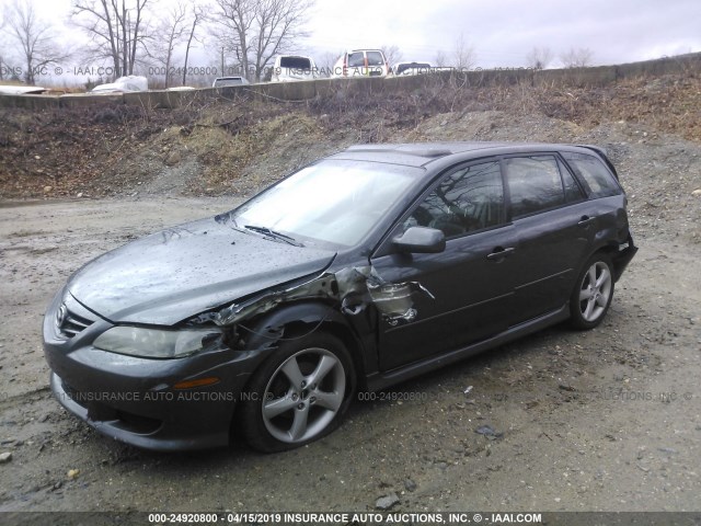 1YVHP82DX45N56977 - 2004 MAZDA 6 S GRAY photo 2