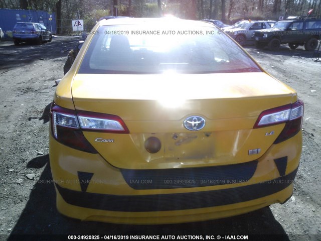 4T1BD1FK7EU116481 - 2014 TOYOTA CAMRY HYBRID/LE/XLE YELLOW photo 6