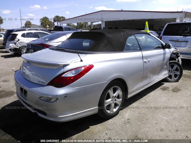 4T1FA38P18U141086 - 2008 TOYOTA CAMRY SOLARA SE/SLE/SPORT SILVER photo 4