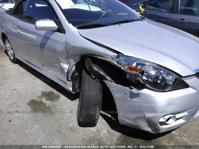 4T1FA38P18U141086 - 2008 TOYOTA CAMRY SOLARA SE/SLE/SPORT SILVER photo 6