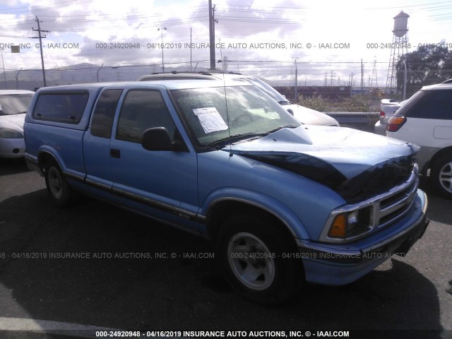 1GCCS19W6V8108488 - 1997 CHEVROLET S TRUCK S10 BLUE photo 1