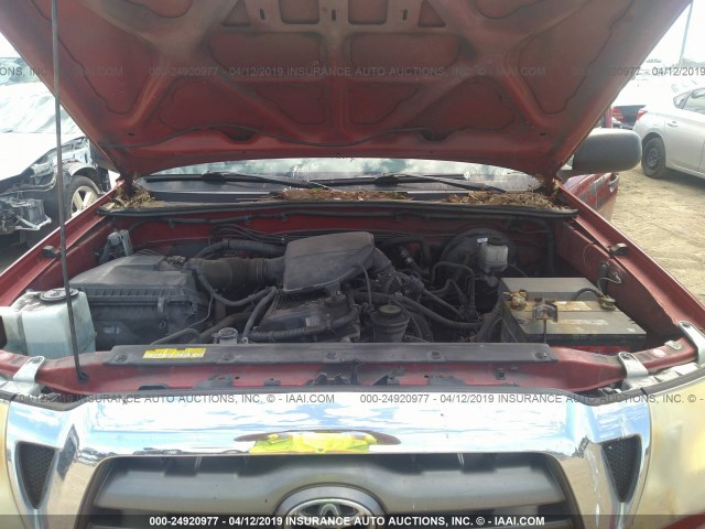 5TETX4CN1AZ723798 - 2010 TOYOTA TACOMA ACCESS CAB წითელი ფოტო 10
