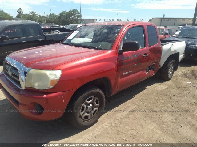 5TETX4CN1AZ723798 - 2010 TOYOTA TACOMA ACCESS CAB წითელი ფოტო 2