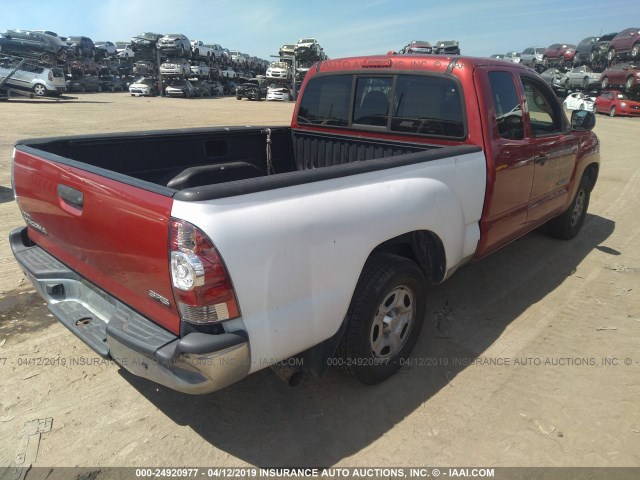 5TETX4CN1AZ723798 - 2010 TOYOTA TACOMA ACCESS CAB წითელი ფოტო 4