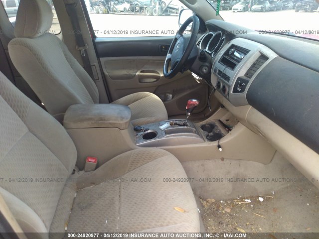 5TETX4CN1AZ723798 - 2010 TOYOTA TACOMA ACCESS CAB წითელი ფოტო 5