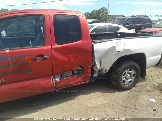 5TETX4CN1AZ723798 - 2010 TOYOTA TACOMA ACCESS CAB წითელი ფოტო 6