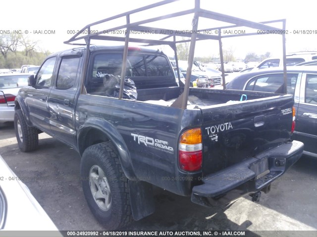 5TEGN92N91Z875530 - 2001 TOYOTA TACOMA DOUBLE CAB PRERUNNER BLACK photo 3