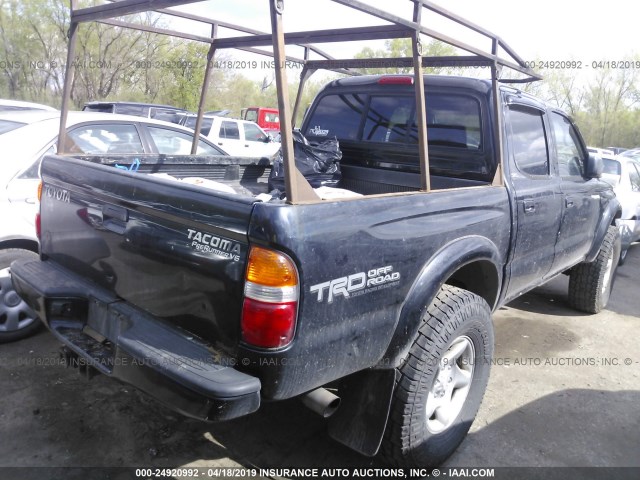 5TEGN92N91Z875530 - 2001 TOYOTA TACOMA DOUBLE CAB PRERUNNER BLACK photo 4