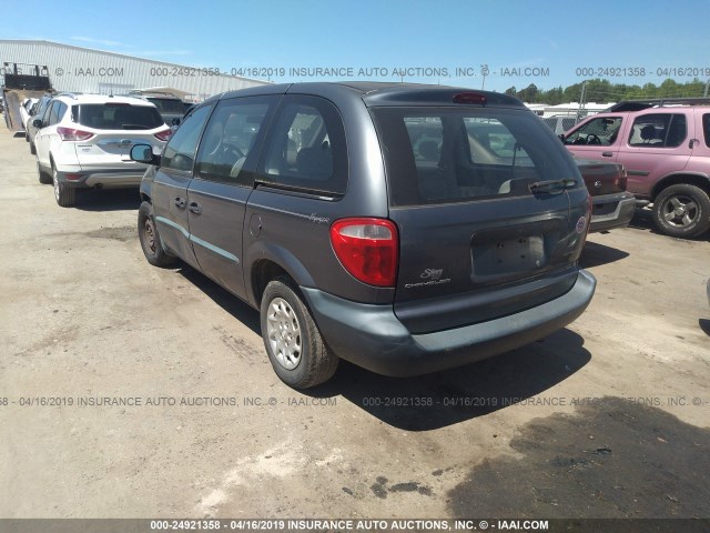 1C4GJ25BX2B652472 - 2002 CHRYSLER VOYAGER BLUE photo 3