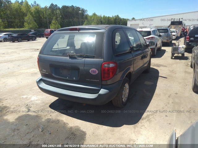 1C4GJ25BX2B652472 - 2002 CHRYSLER VOYAGER BLUE photo 4