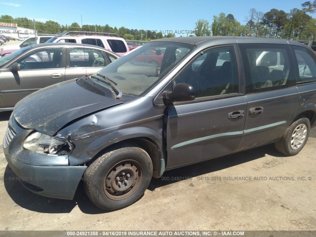 1C4GJ25BX2B652472 - 2002 CHRYSLER VOYAGER BLUE photo 6