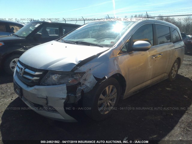 5FNRL5H63EB106827 - 2014 HONDA ODYSSEY EXL SILVER photo 2