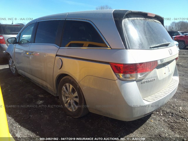 5FNRL5H63EB106827 - 2014 HONDA ODYSSEY EXL SILVER photo 3