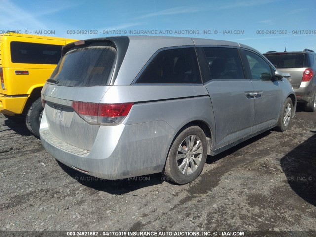 5FNRL5H63EB106827 - 2014 HONDA ODYSSEY EXL SILVER photo 4