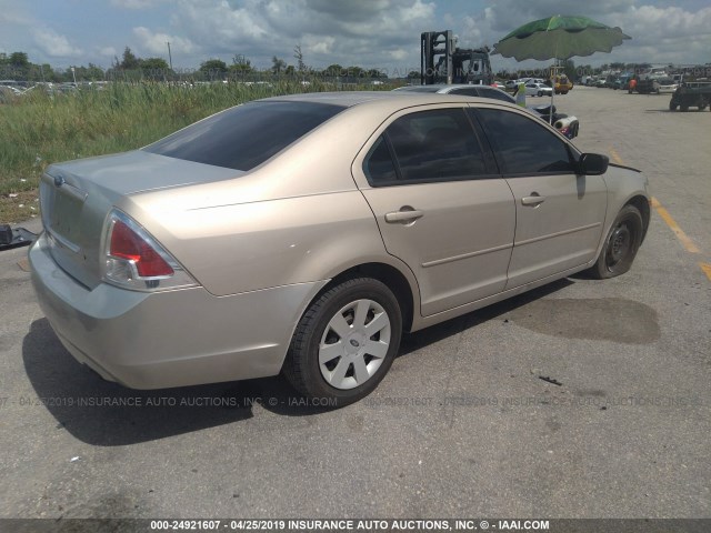 3FAHP06ZX7R115791 - 2007 FORD FUSION S BEIGE photo 4