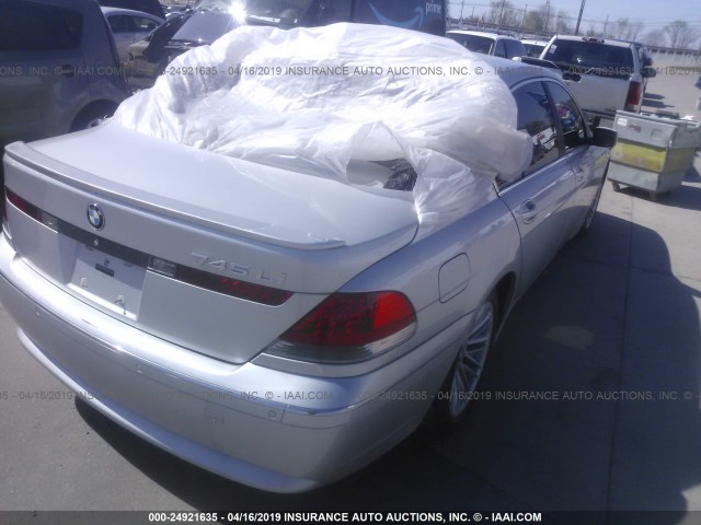 WBAGN63534DS54422 - 2004 BMW 745 LI GRAY photo 4