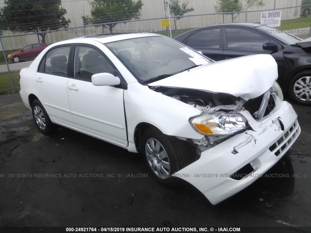 1NXBR38EX4Z312417 - 2004 TOYOTA COROLLA CE/LE/S WHITE photo 1