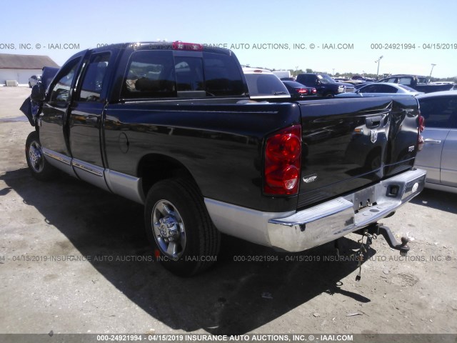 3D7KR28C67G718883 - 2007 DODGE RAM 2500 ST/SLT BLACK photo 3