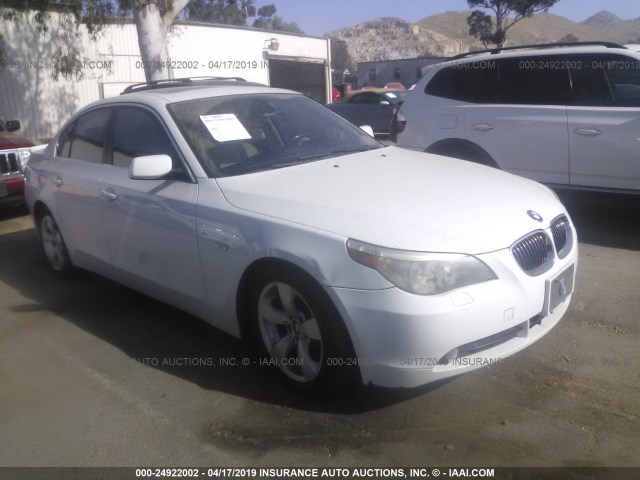 WBANE53557CW62920 - 2007 BMW 525 I WHITE photo 1