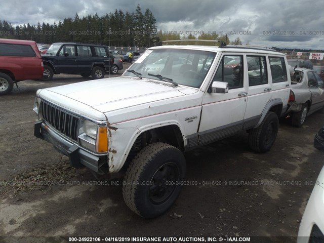 1J4FJ58S5ML577955 - 1991 JEEP CHEROKEE LAREDO WHITE photo 2