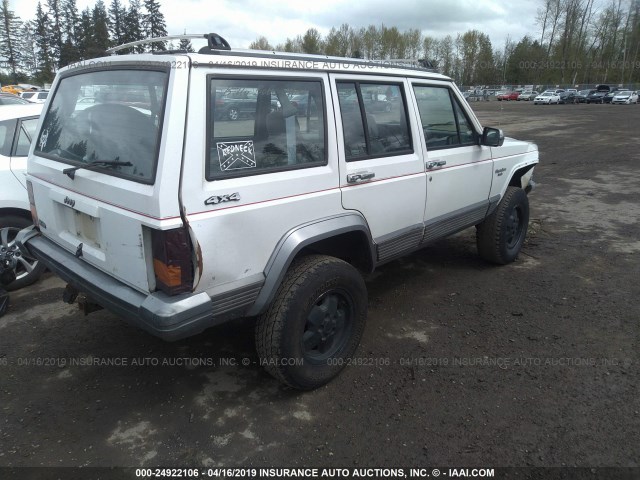 1J4FJ58S5ML577955 - 1991 JEEP CHEROKEE LAREDO WHITE photo 4