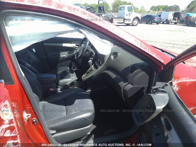 5Y2SR67079Z413503 - 2009 PONTIAC VIBE GT RED photo 5