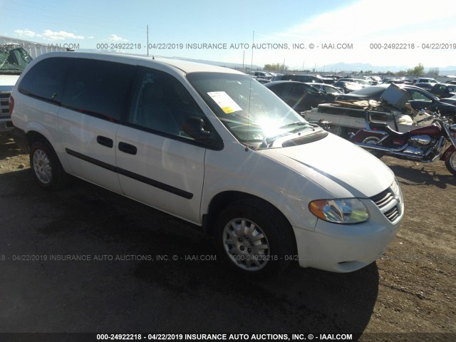 1D4GP23R05B257125 - 2005 DODGE GRAND CARAVAN C/V WHITE photo 1