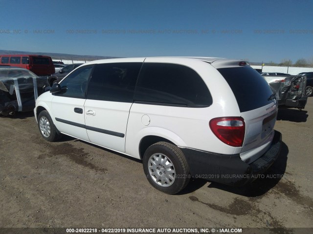 1D4GP23R05B257125 - 2005 DODGE GRAND CARAVAN C/V WHITE photo 3