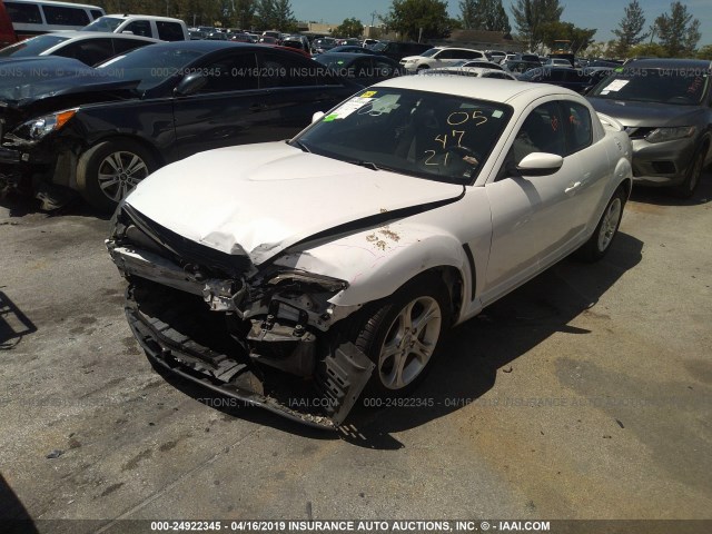 JM1FE173380214705 - 2008 MAZDA RX8 WHITE photo 2