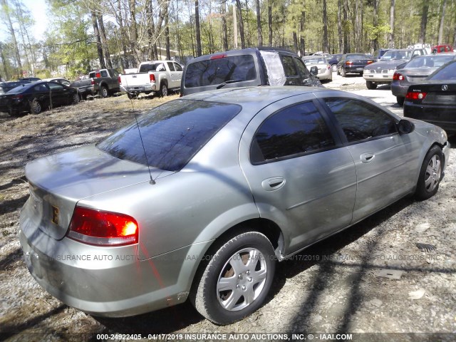 1C3EL46X54N416289 - 2004 CHRYSLER SEBRING LX GREEN photo 4