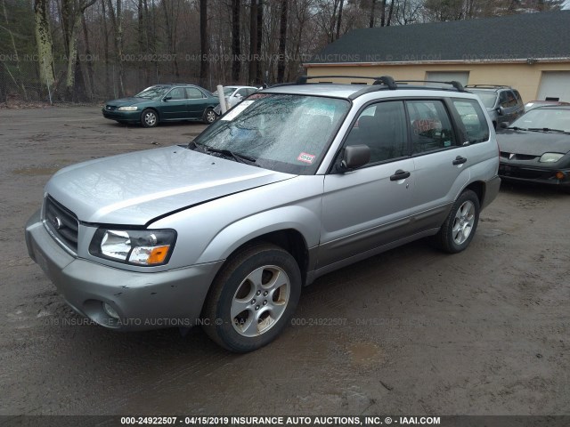 JF1SG65624G726546 - 2004 SUBARU FORESTER 2.5XS SILVER photo 2