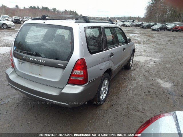 JF1SG65624G726546 - 2004 SUBARU FORESTER 2.5XS SILVER photo 4