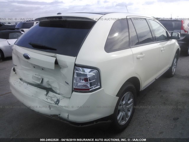 2FMDK38C08BA01036 - 2008 FORD EDGE SEL WHITE photo 4