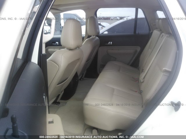 2FMDK38C08BA01036 - 2008 FORD EDGE SEL WHITE photo 8