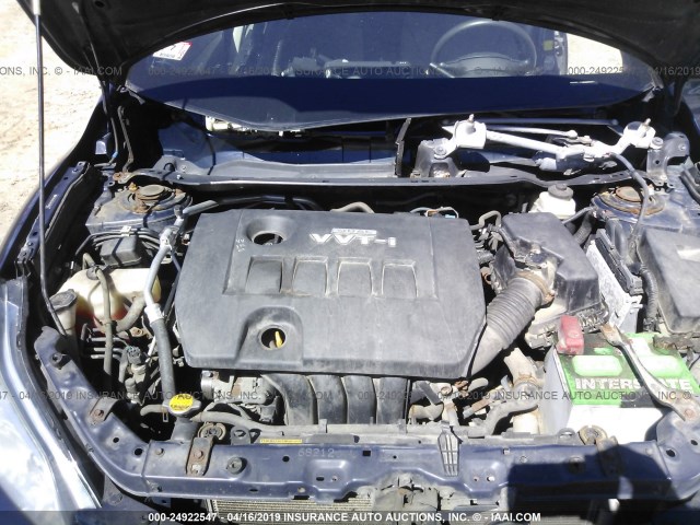 2T1KU4EE3AC390415 - 2010 TOYOTA COROLLA MATRIX  BLUE photo 10