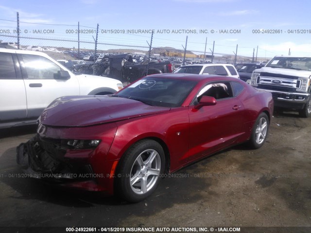 1G1FA1RX8J0142278 - 2018 CHEVROLET CAMARO LS RED photo 2