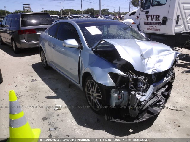JTKDE177270217886 - 2007 TOYOTA SCION TC ღია ლურჯი ფოტო 1