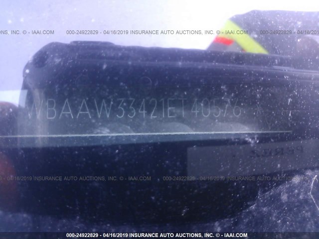 WBAAW33421ET40576 - 2001 BMW 325 IT BLACK photo 9