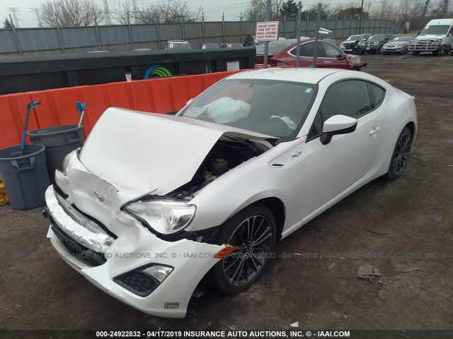 JF1ZNAA17D2730283 - 2013 TOYOTA SCION FR-S WHITE photo 2